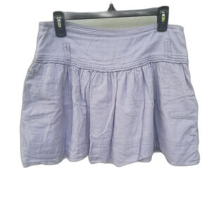 Guess Y2K Vintage Micro Mini Skirt Lavender Cotton Pleated Pockets Size 29